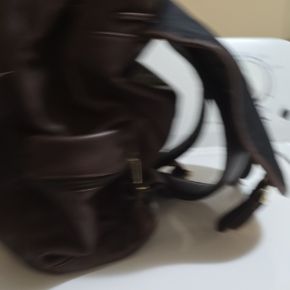 Coach LARGE Dark Brown Leather Backpack - Picture 7 of 11